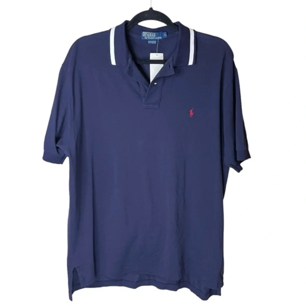 Polo by Ralph Lauren Vintage‎ Blue Sand Short Sleeve Polo Men’s NWT Size Large